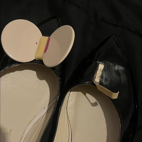 Christian Louboutin SALVAGE Madam Mouse size 38 Black Patent Leather Flats - Picture 14 of 17